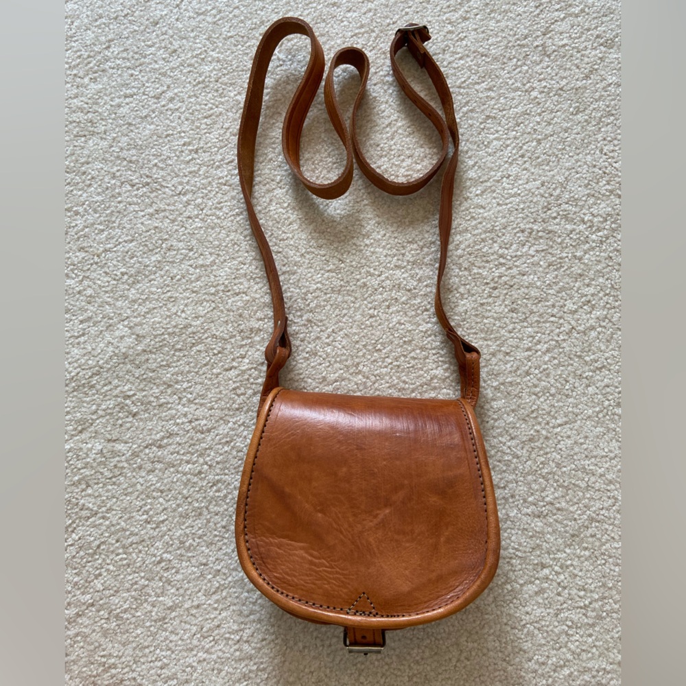 Brown Italian Leather Crossbody Bag